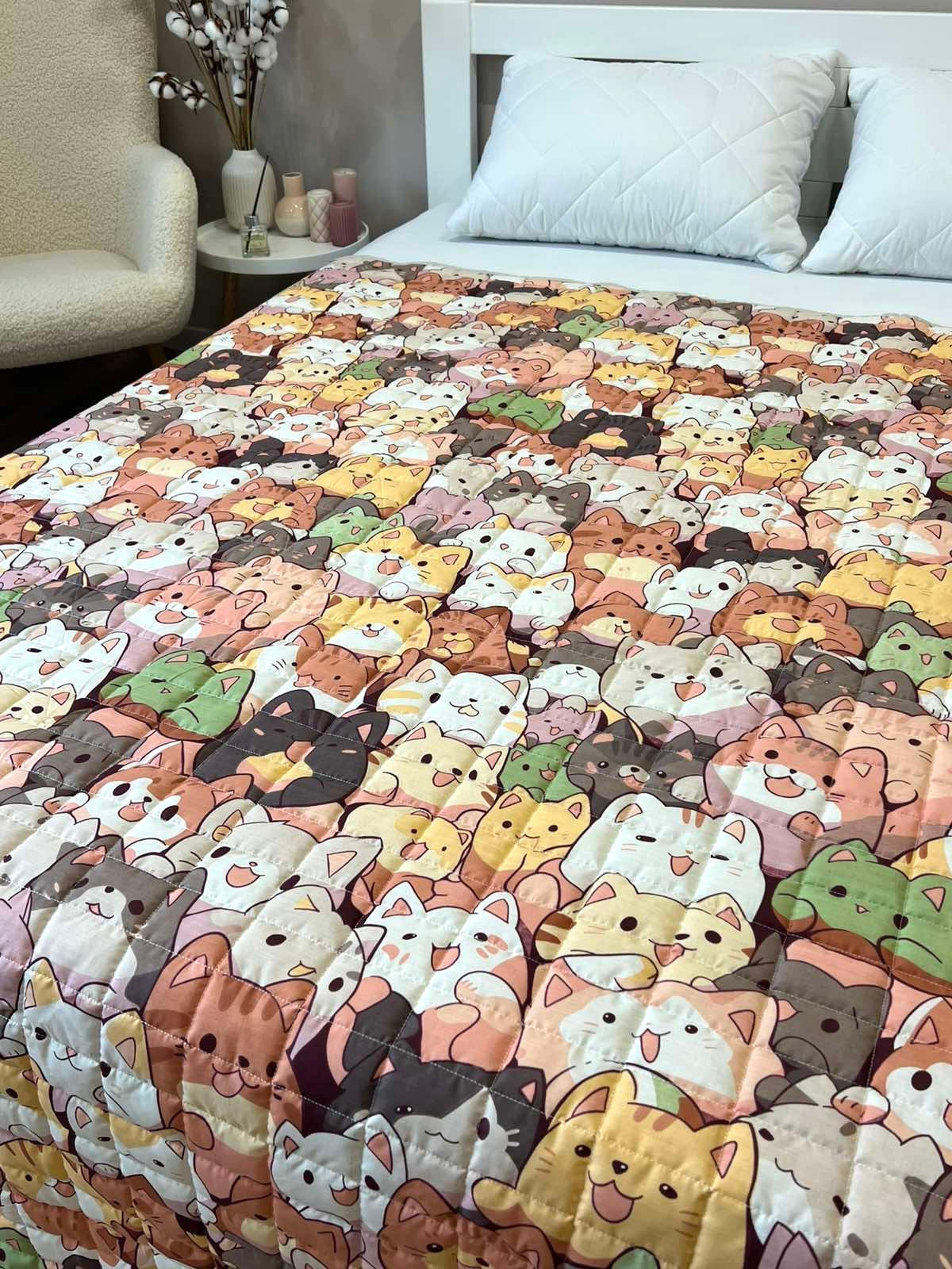 Children's blanket with lots of cats