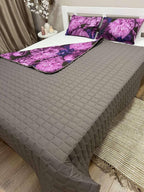 SoftNature Bedspread with peony patterned pillows