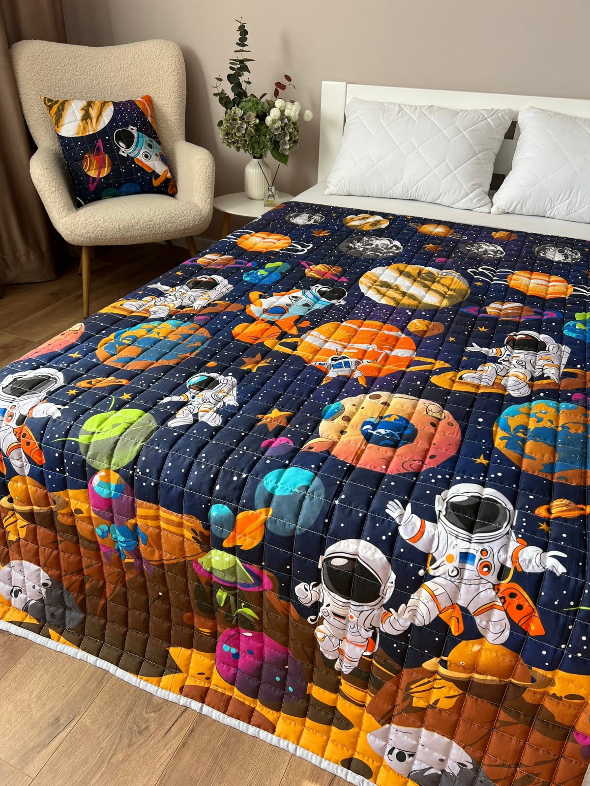 SoftNature 135 × 200 Children's blanket Space