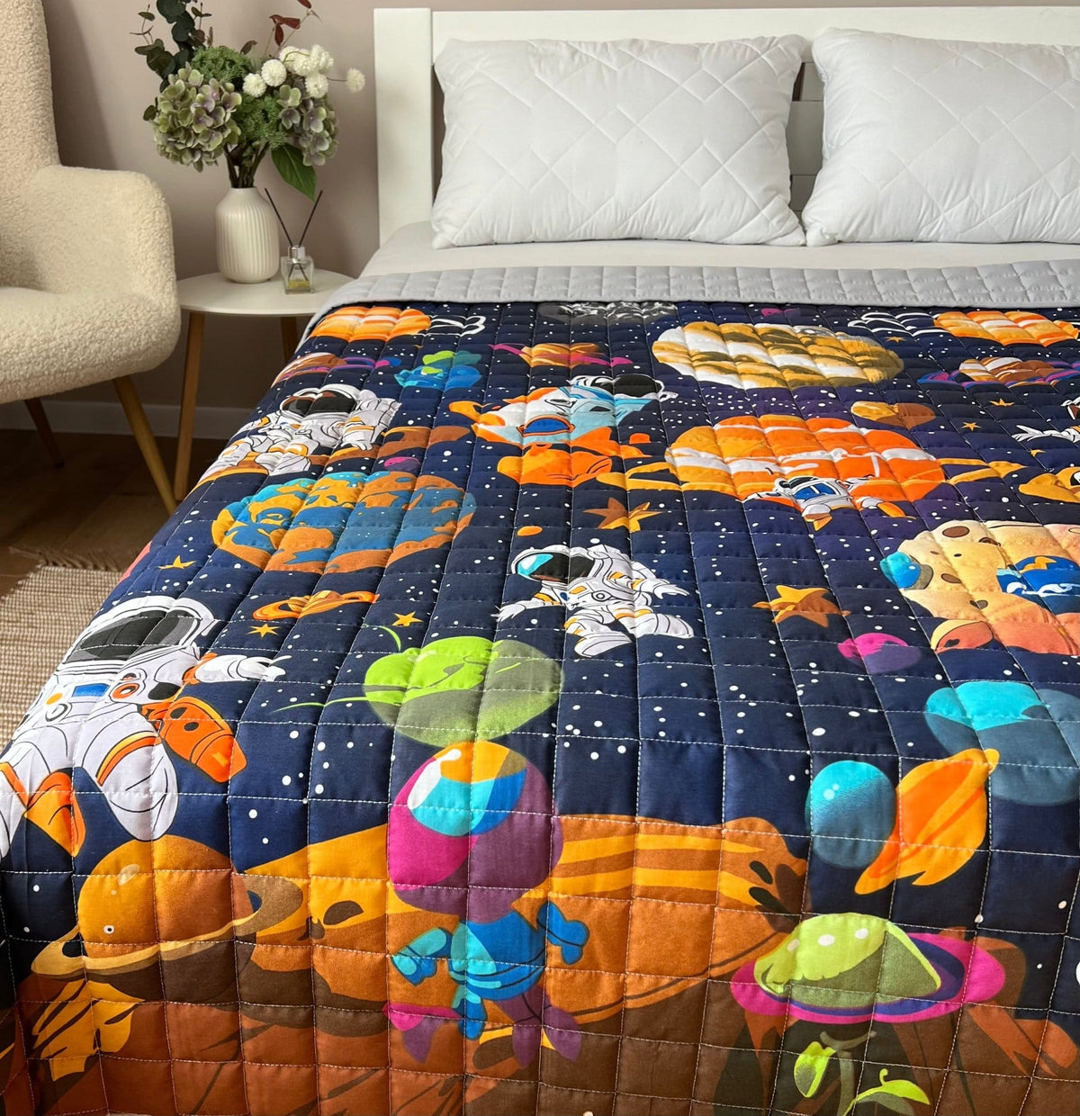 SoftNature 135 × 200 Children's blanket Space