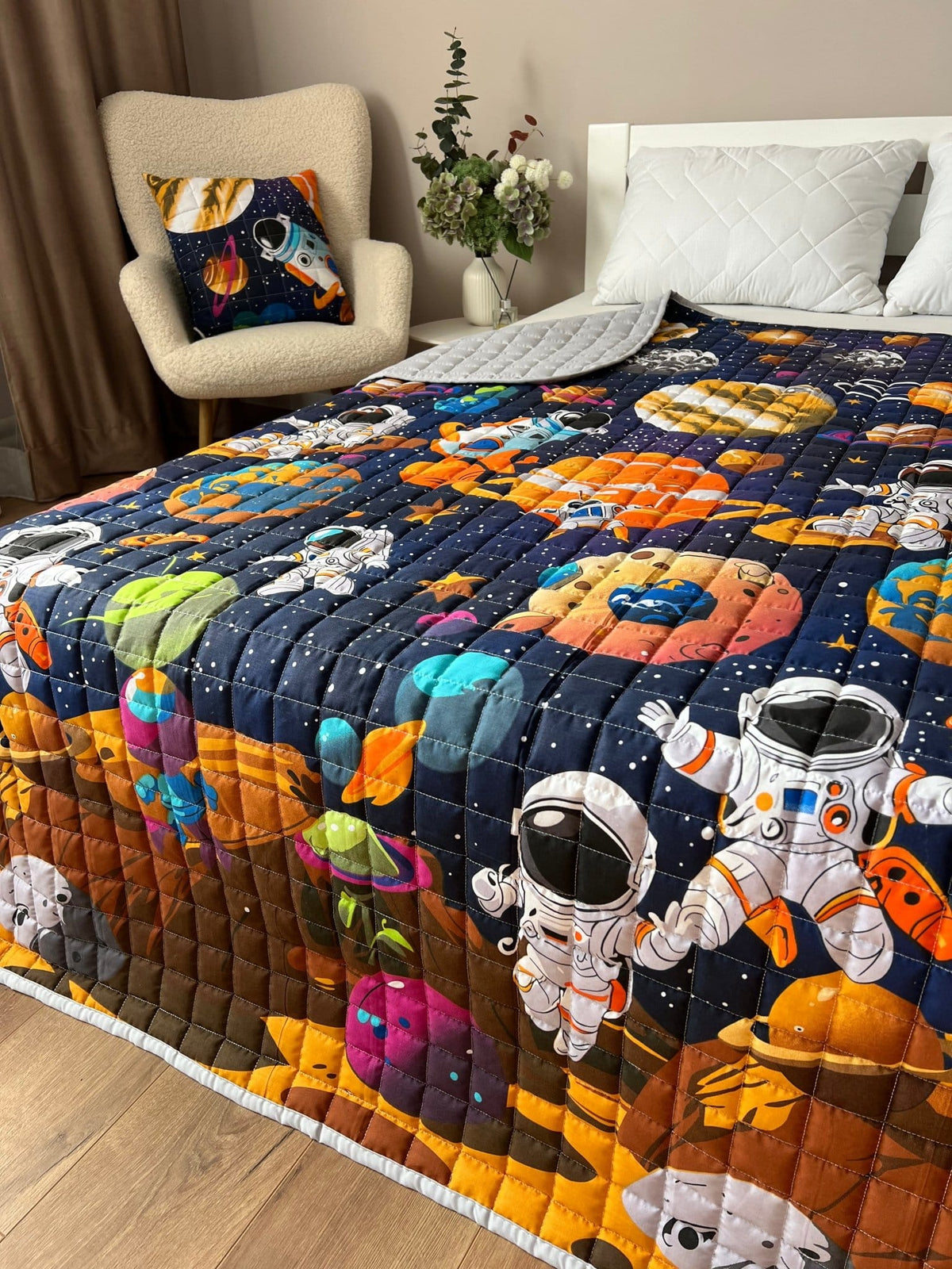 SoftNature 135 × 200 Children's blanket Space