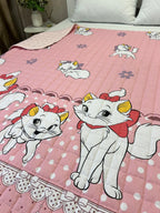 SoftNature 135 × 200 Children's blanket with a cat pattern