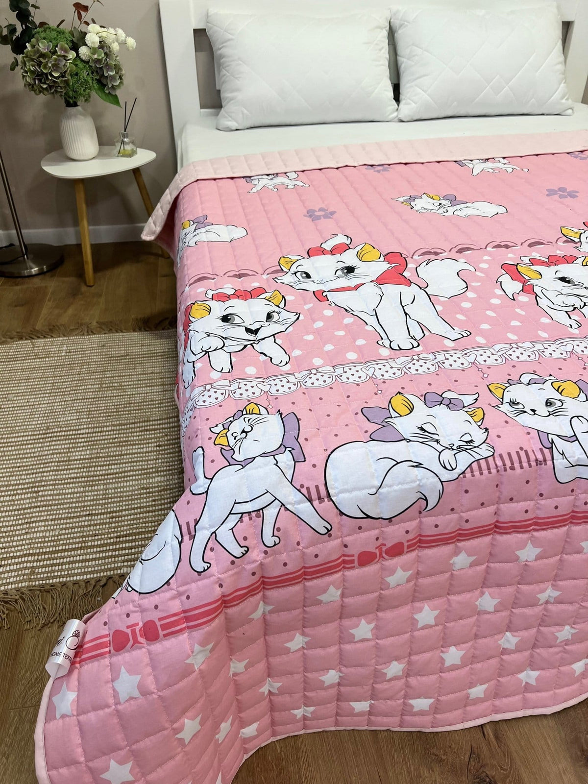 SoftNature 135 × 200 Children's blanket with a cat pattern