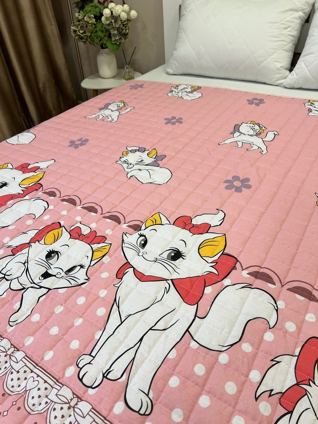 SoftNature 135 × 200 Children's blanket with a cat pattern