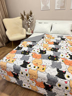 SoftNature 135 × 200 Children's blanket with lots of cats