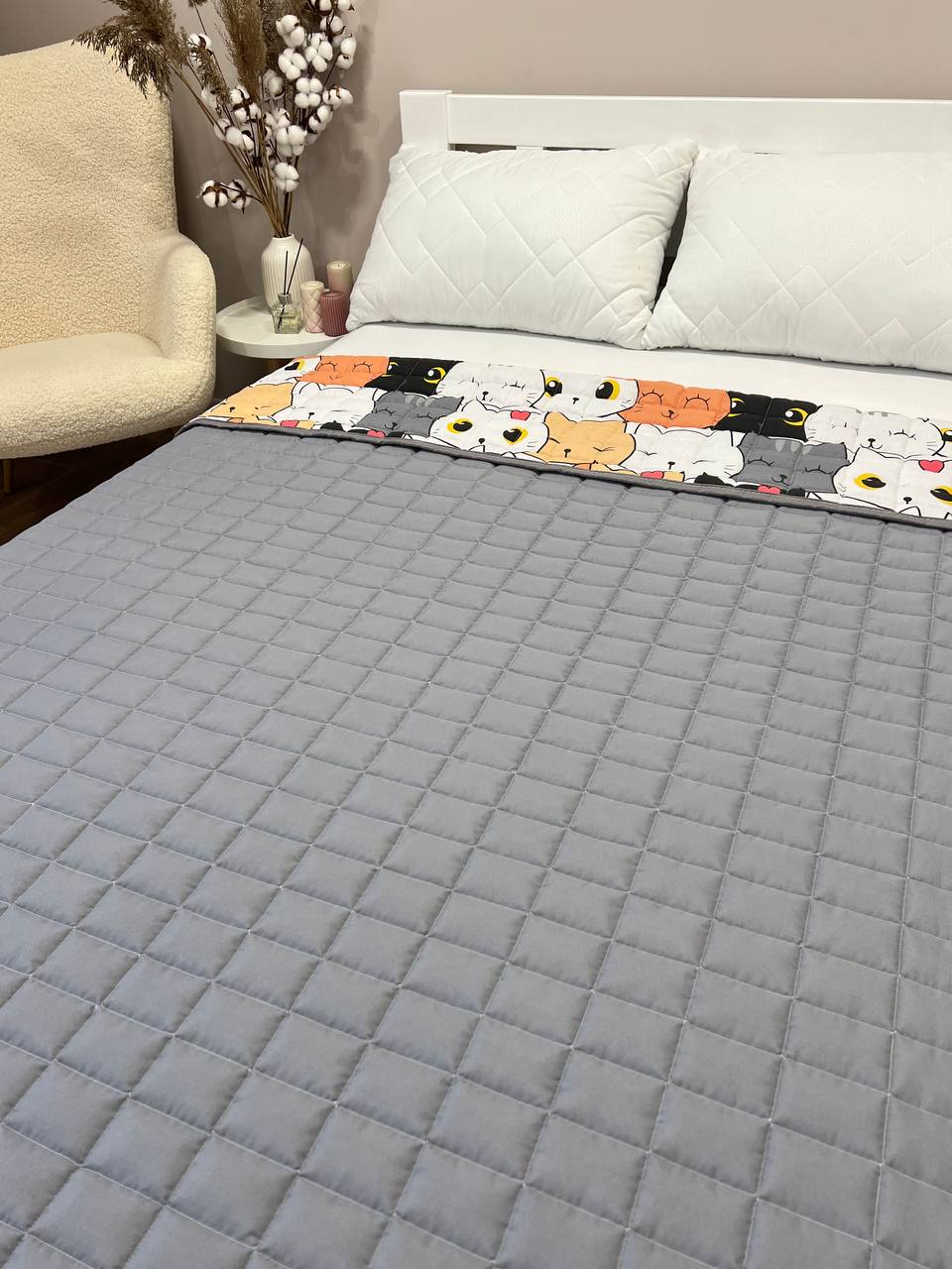 SoftNature 135 × 200 Children's blanket with lots of cats