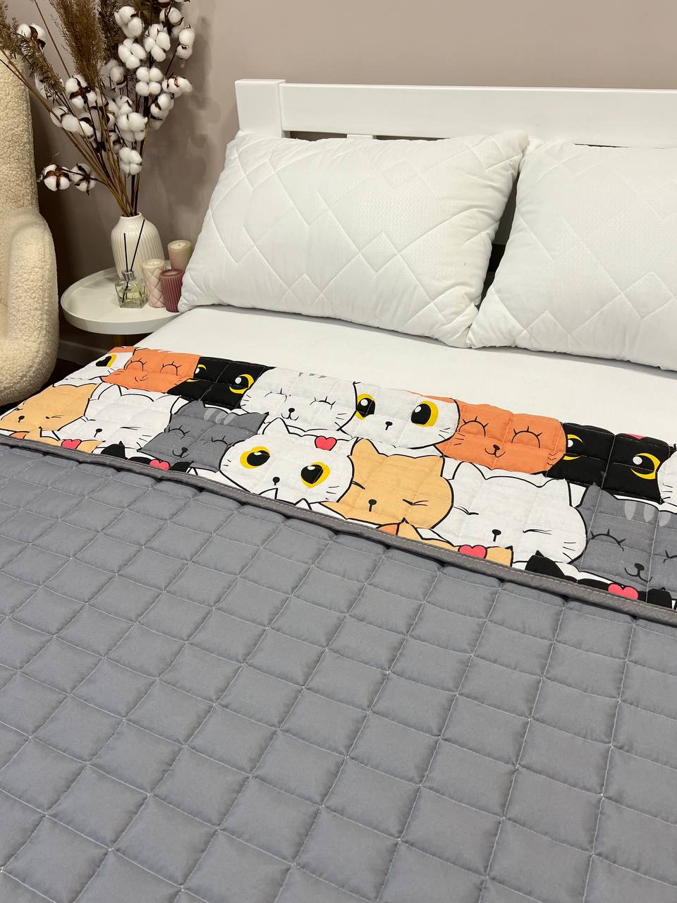 SoftNature 135 × 200 Children's blanket with lots of cats