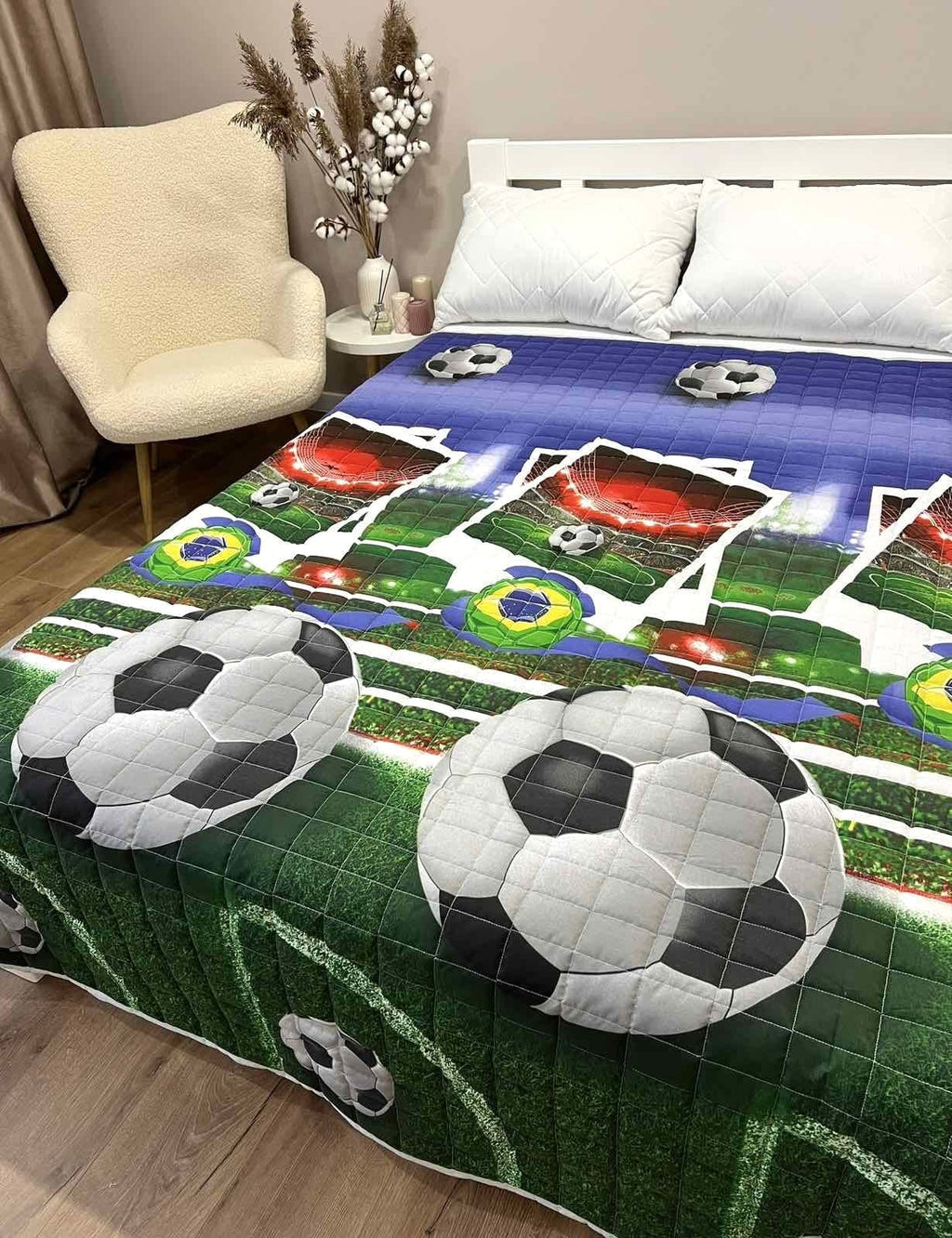 SoftNature 135 × 200 Children's soccer blanket