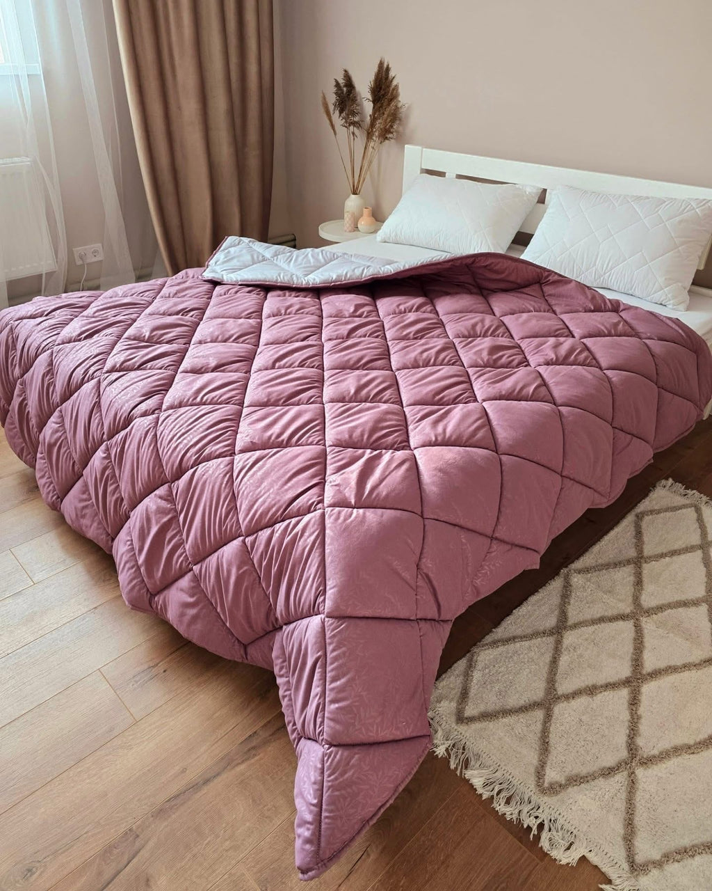SoftNature Одеяло 155*220 Pink quilt with holofiber filling