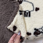SoftNature плед 155*220 Velour bedspread with a lamb pattern