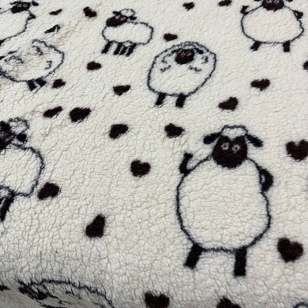 SoftNature плед Velour bedspread with a lamb pattern