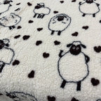 SoftNature плед Velour bedspread with a lamb pattern
