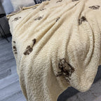 SoftNature плед Velour bedspread with a “Pure vool” pattern
