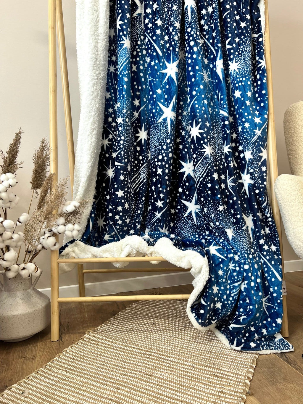SoftNature плед Velour bedspread with a star pattern