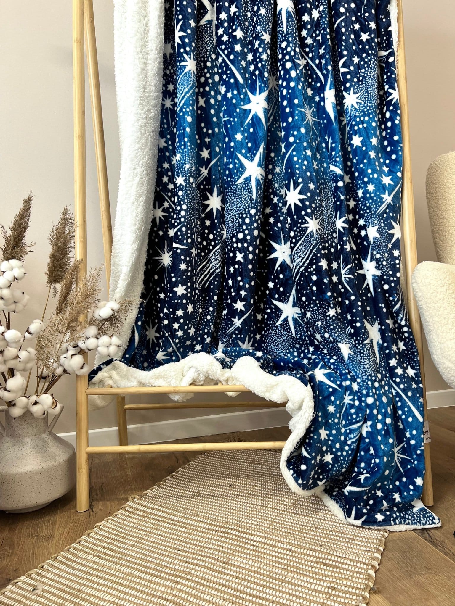 SoftNature плед Velour bedspread with a star pattern