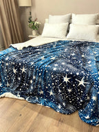 SoftNature плед Velour bedspread with a star pattern