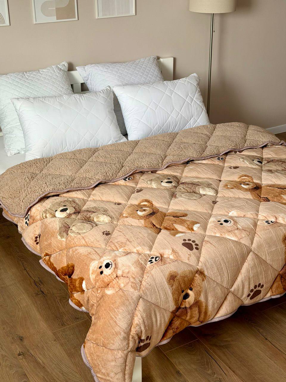SoftNature Velour blanket brown bears
