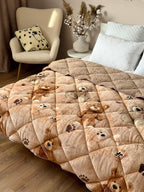 SoftNature Velour blanket brown bears