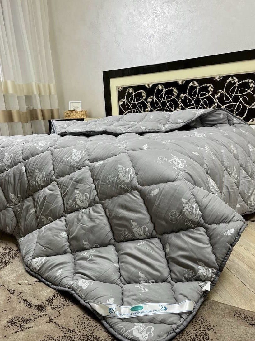 SoftNature Winter blanket with Eco Down filling, gray